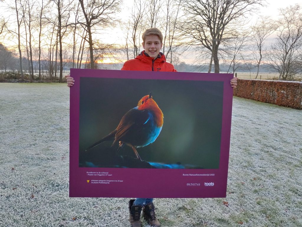 Over mij - poseren met mijn roodborstfoto!